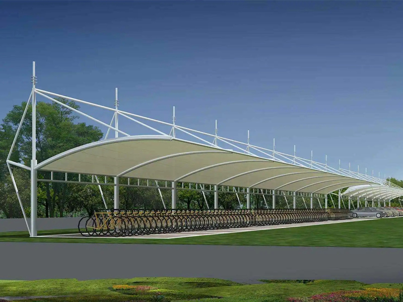 陜西西安膜結(jié)構(gòu)電動車棚 工程設(shè)計、施工與造價全解析
